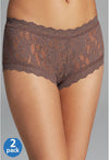 Sensual Brown Lace 2 Piece Panties snazzyway
