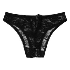 2 Pack Sexy Floral Lace Crotchless panty snazzyway