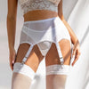 Sexy Sheer Lace &amp; Mesh Suspender Belt snazzyway