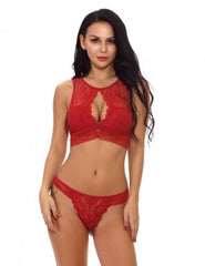 Exquisite Feline Lace Bralette & Panty Set snazzyway