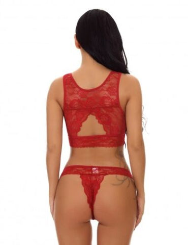 Exquisite Feline Lace Bralette & Panty Set snazzyway