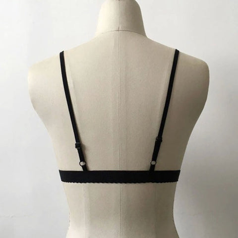 Warner's Sexy Sheer Black Ultra Thin Lace Bralette FRENCH DAINA