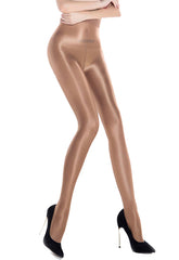 Women's Beige Shiny 20 D Pantyhose snazzyway