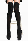 Silkona Wonderful Illusion Of Black Knee High Stockings snazzyway
