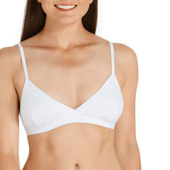 Smart White Thin Straps Sports Bra snazzyway