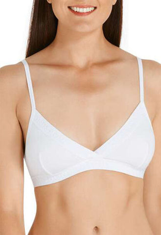 Smart White Thin Straps Sports Bra snazzyway