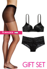 Lovely Value Pack Of Pantyhose & Pushup Bra Set snazzyway