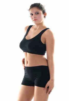 "Black" Seamless Sports Bra And Boyshort Set snazzyway