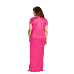 Soft Dark Pink Full Length Nighty snazzyway