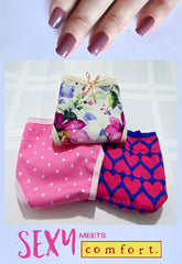 Snoopy Cutesy Colorful Cotton Thongs (Pk Of 2) snazzyway