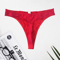 Splash Embellished Rhinestone Red Thong In XXL snazzyway