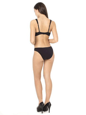 Stylish Seamless Black Push Up Bra Bikini Bottom FRENCH DAINA