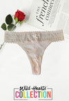 Sweetest Thing Lace V-Front Baby Pink Thong snazzyway