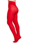 Sharp Red Control Top tights snazzyway