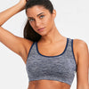 Target Collection Blue Faux Space-Dye Sports Bra FRENCH DAINA