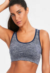 Target Collection Blue Faux Space-Dye Sports Bra FRENCH DAINA