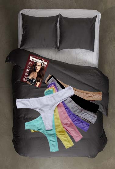 Tex Women Delicate Cotton Stretch Thongs 8-pack