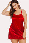 Alluring one-piece satin sleepwear snazzyway