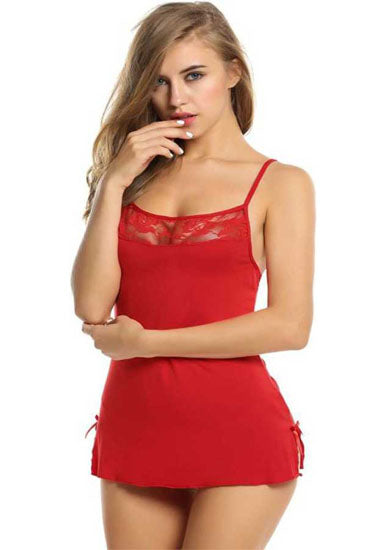 Very sexy Sexy Self Design Red Babydoll