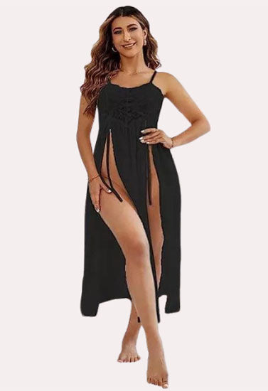 Romantic Black Babydoll Nightwear snazzyway