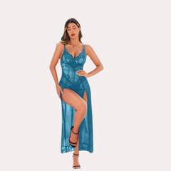 Chic Women's Babydoll Lingerie in Blue snazzyway