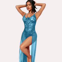 Chic Women's Babydoll Lingerie in Blue snazzyway