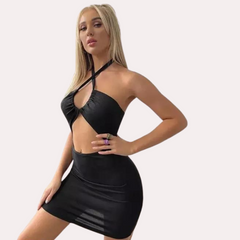 Elegant Black Intimate Babydoll Dress snazzyway