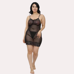 Sheer Babydoll Slip Dress for Women snazzyway