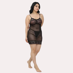 Sheer Babydoll Slip Dress for Women snazzyway