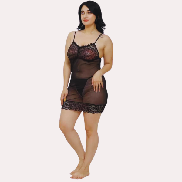 Sheer Babydoll Slip Dress for Women snazzyway