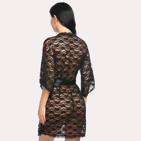 Soft & Lightweight Transparent Lace Robe snazzyway