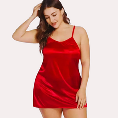 Alluring one-piece satin sleepwear snazzyway