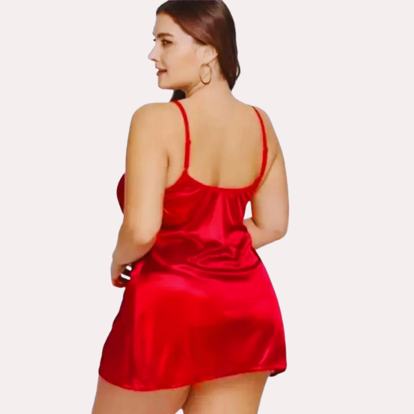 Alluring one-piece satin sleepwear snazzyway