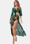 Stylish Sheer Net Top and Skirt Set snazzyway