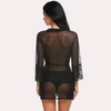 Sensual See-Through Robe in Black snazzyway