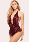 Seductive Red Satin Lingerie snazzyway