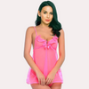 Sheer Lace Babydoll with Matching G-string snazzyway