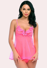 Sheer Lace Babydoll with Matching G-string snazzyway