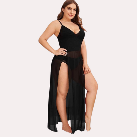 Feminine Sheer Seduction Nightgown snazzyway