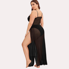 Feminine Sheer Seduction Nightgown snazzyway