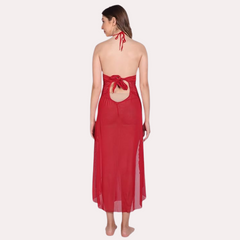 Graceful Long Sheer Nightdress for Women snazzyway