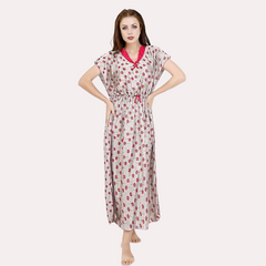 Luxurious Satin Maxi Sleepwear for Women snazzyway