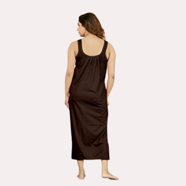 Women's Long Cotton Nightgown Slip snazzyway