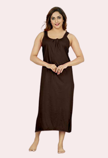 Women's Long Cotton Nightgown Slip snazzyway