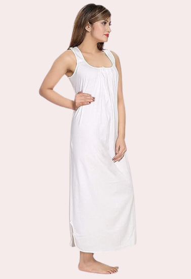 Comfortable Maxi Cotton Nighty Gown snazzyway