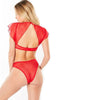 Very Erotic Red Transparent Lingerie Set FRENCH DAINA