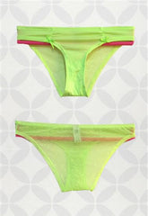Victorias Secret Sexy Lace Back Neon Lemon Color Panty snazzyway