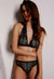 Vintage black stretch lace bra set FRENCH DAINA