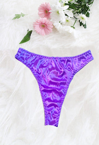 Wet Look Purple Tanga Thong (Sold Out) snazzyway