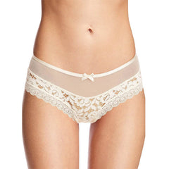 Sexy  White Lacy transparent Front Bow Bridal Panty snazzyway